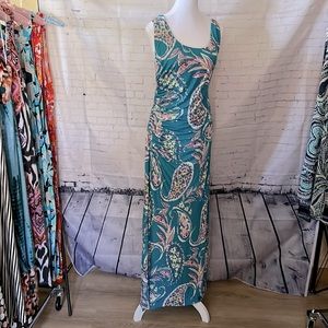 XL Maxi Dress “Spense” Multi Spring/Summer colors Partially Lined